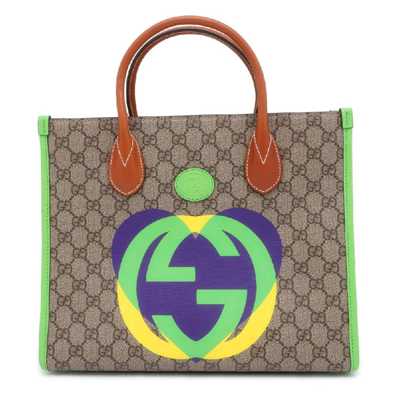 Best tote bags for workGUCCI GG Supreme 2WAY Tote Bag Kobe Hankyu Limited Beige/Light Green 680956 PVC Leather