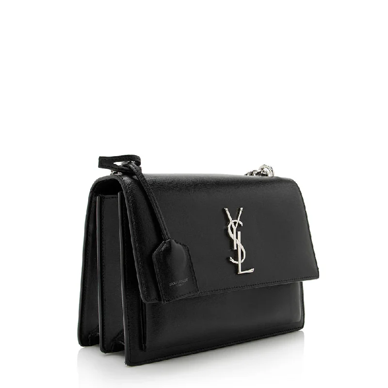 Trendy bucket bags for summerSaint Laurent Grained Calfskin Sunset Medium Shoulder Bag 21985