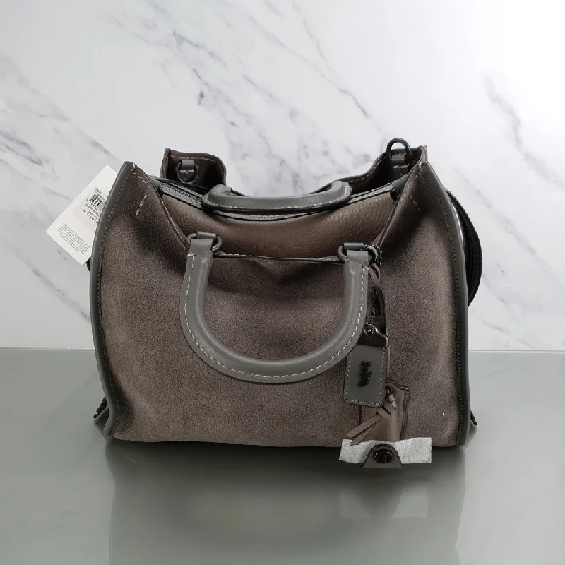 Water-resistant travel backpacksCoach 1941 Rogue 31 Grey Heather Suede Satchel Handbag Shoulder