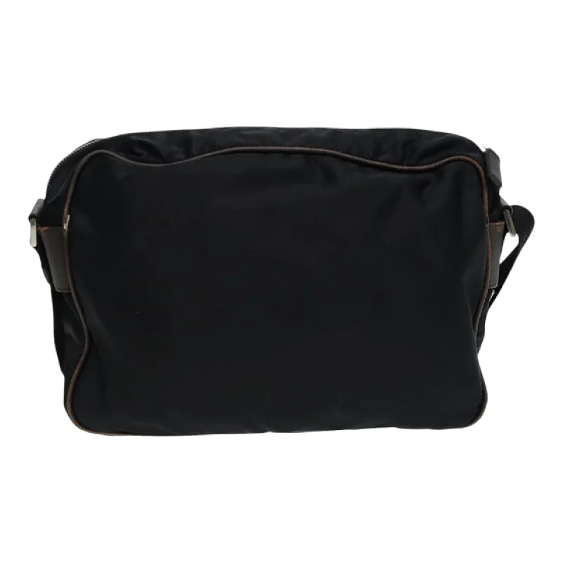 Durable leather bags for daily usePRADA Shoulder Bag Nylon Black Silver  fm3701