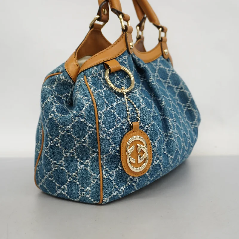 High-quality leather messenger bagsGUCCI  Sukey GG Denim 211944 Women's Denim Handbag Blue