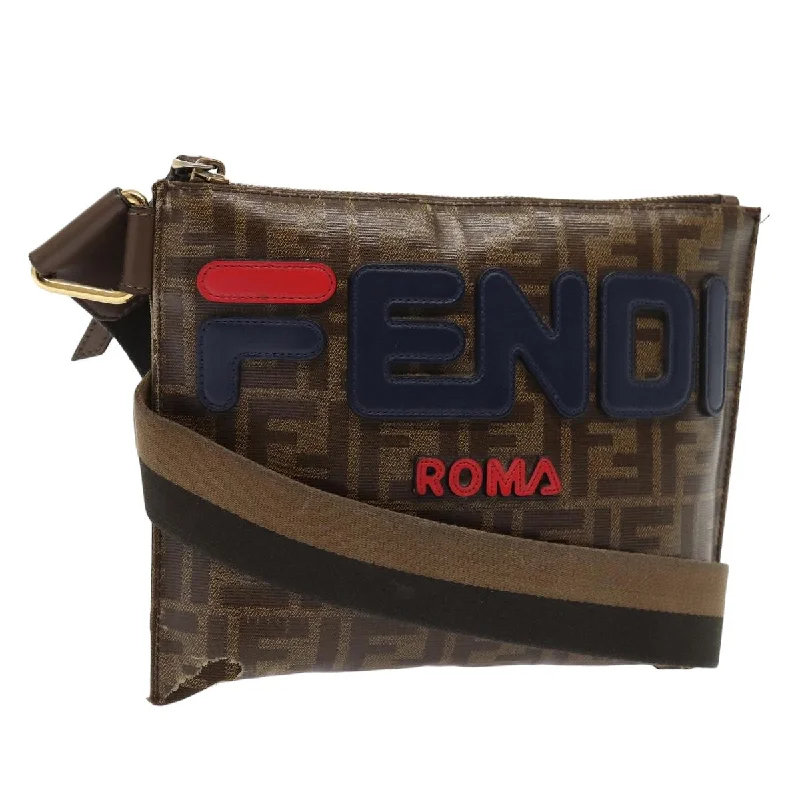 Best-selling designer bags 2025FENDI Zucca Canvas FILA Collaboration Shoulder Bag Brown Black  79110