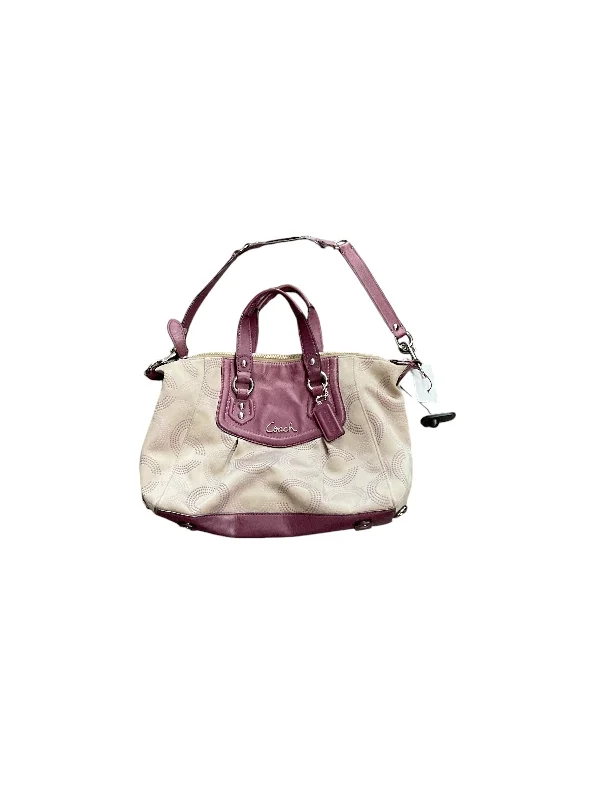 Trendy transparent PVC bagsHandbag Designer By Coach, Size: Medium