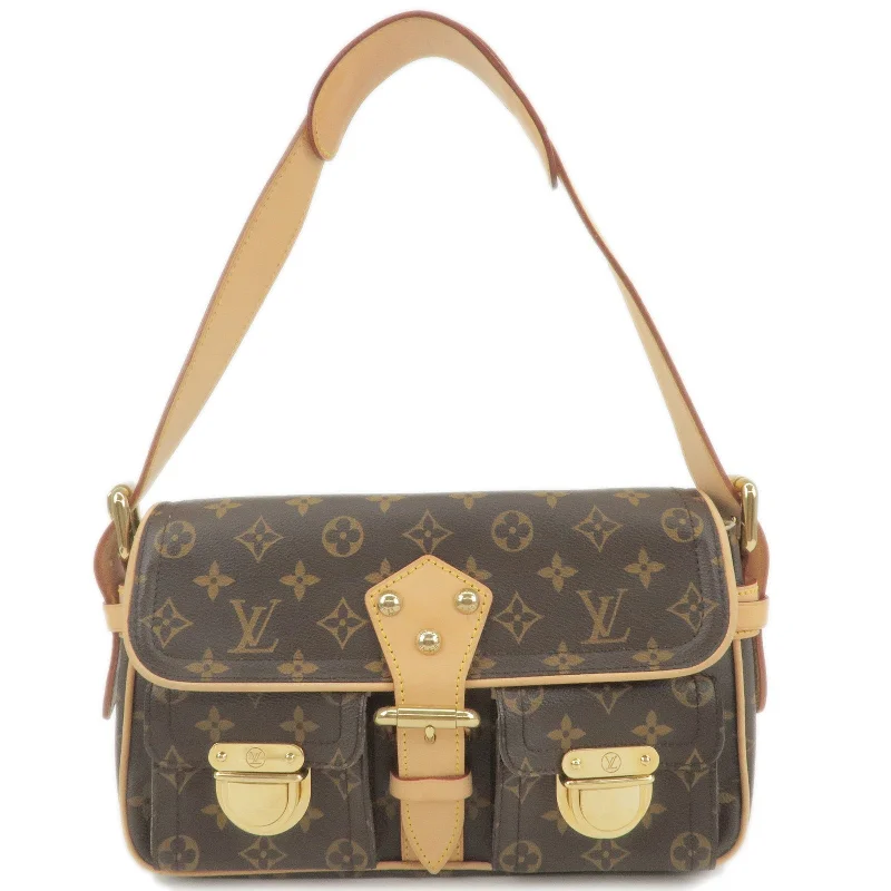 Designer bags with top handlesLouis Vuitton Monogram Hudson Shoulder Bag M40047