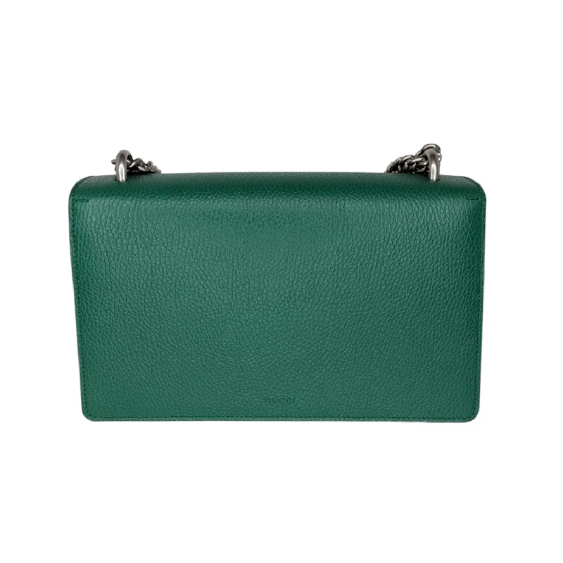 Luxury bags with chain strapsGucci Emerald Green Leather Dionysus Shoulder Bag