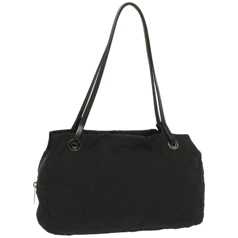 Trendy bucket bags for summerFENDI Zucca Canvas Hand Bag Black  hk1179