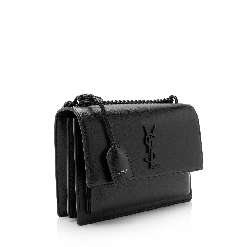 Durable leather bags for daily useSaint Laurent Grained Calfskin Monogram Sunset Medium Shoulder Bag kSaHp8