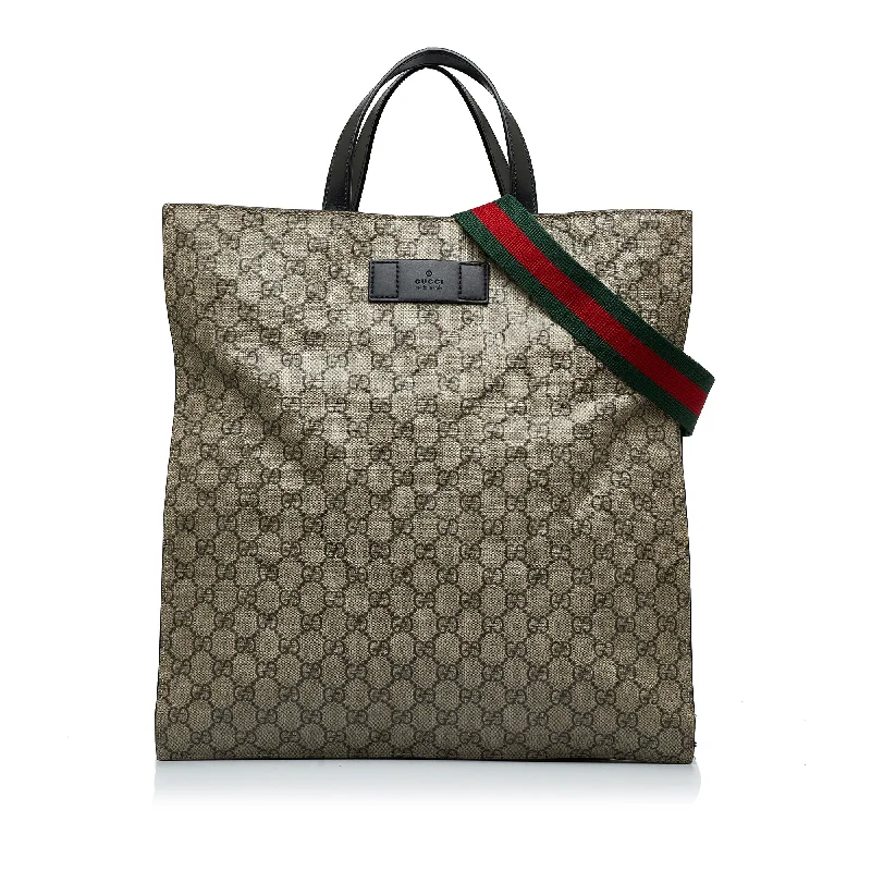 Top-rated backpack brandsBeige Gucci GG Supreme Convertible Soft Tote Satchel