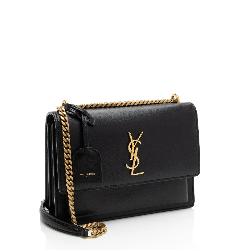 High-end designer bags for menSaint Laurent Grained Calfskin Monogram Sunset Medium Shoulder Bag 8Ji2ue