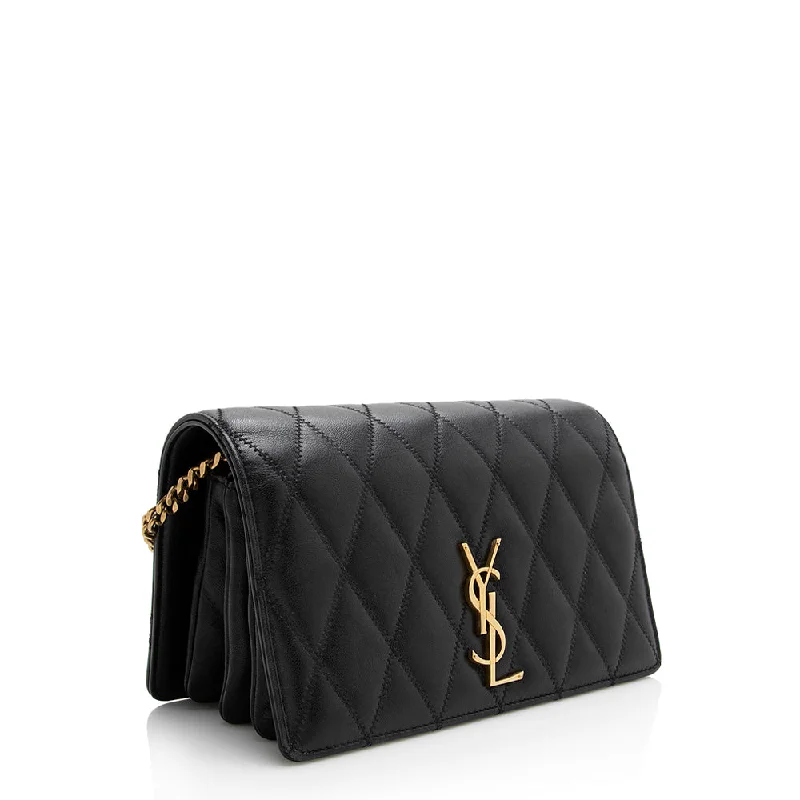 Trendy bucket bags for summerSaint Laurent Diamond Quilted Leather Monogram Angie Small Shoulder Bag 22533