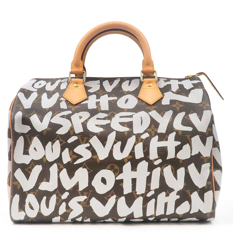 Vegan leather handbagsLouis Vuitton Monogram Graffiti Speedy 30 Boston Bag M92195