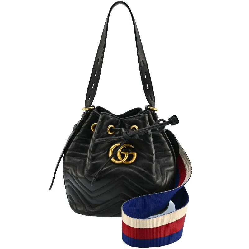 High-quality leather messenger bagsGucci Marmont Black Crossbody