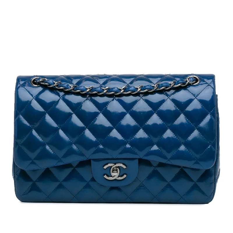 Stylish laptop bags for professionalsBlue Chanel Jumbo Classic Patent Double Flap Shoulder Bag