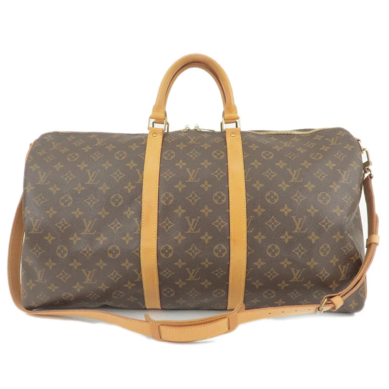 Compact crossbody bags for travelLouis Vuitton Monogram Keep All Bandouliere 55 Boston Bag M41414