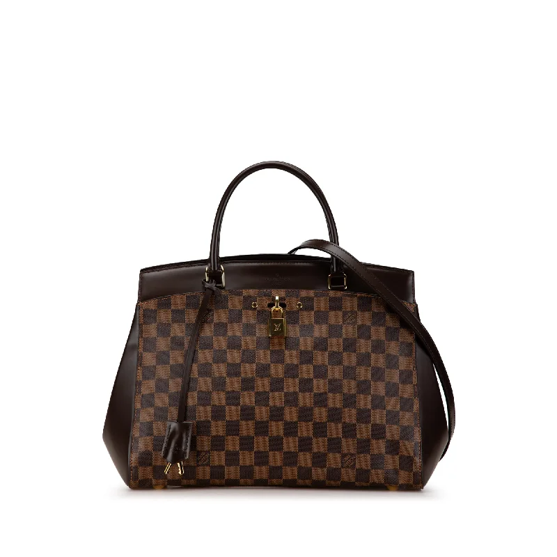 Designer bags with detachable strapsBrown Louis Vuitton Damier Ebene Rivoli MM Satchel