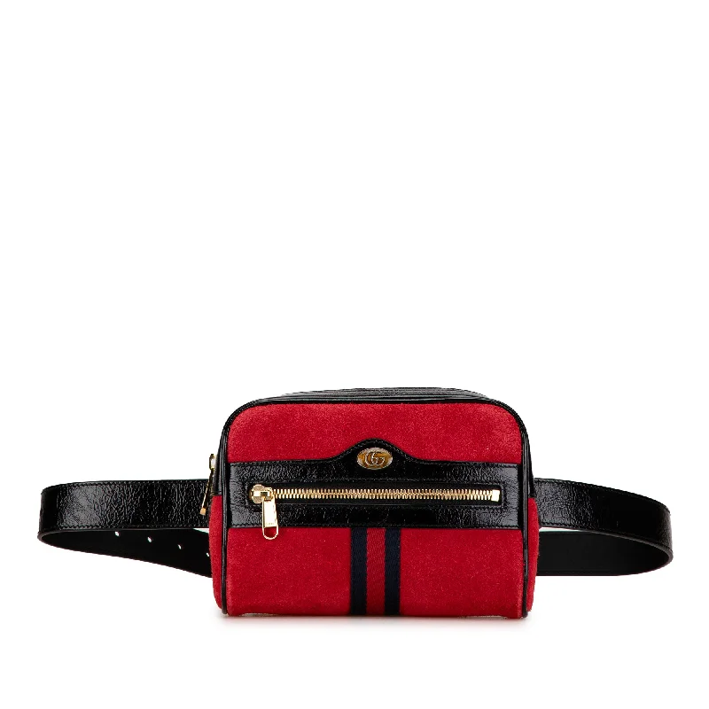 Designer bags with detachable strapsRed Gucci Small Ophidia Belt Bag