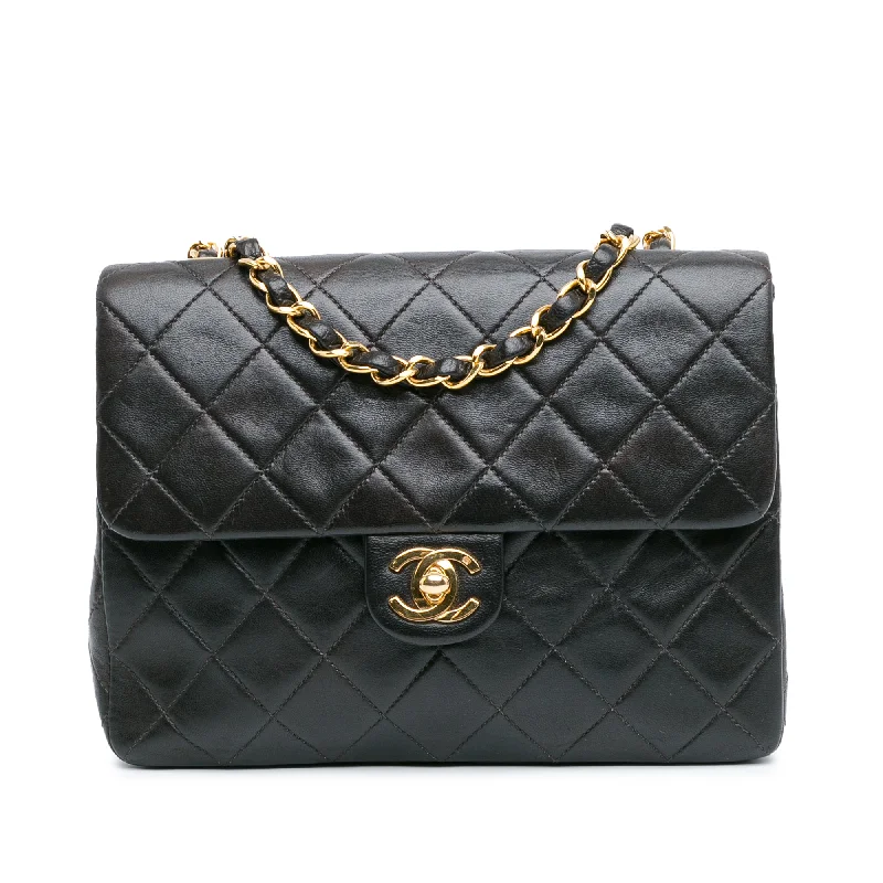 Water-resistant travel backpacksBlack Chanel Square Classic Quilted Lambskin Flap Crossbody Bag