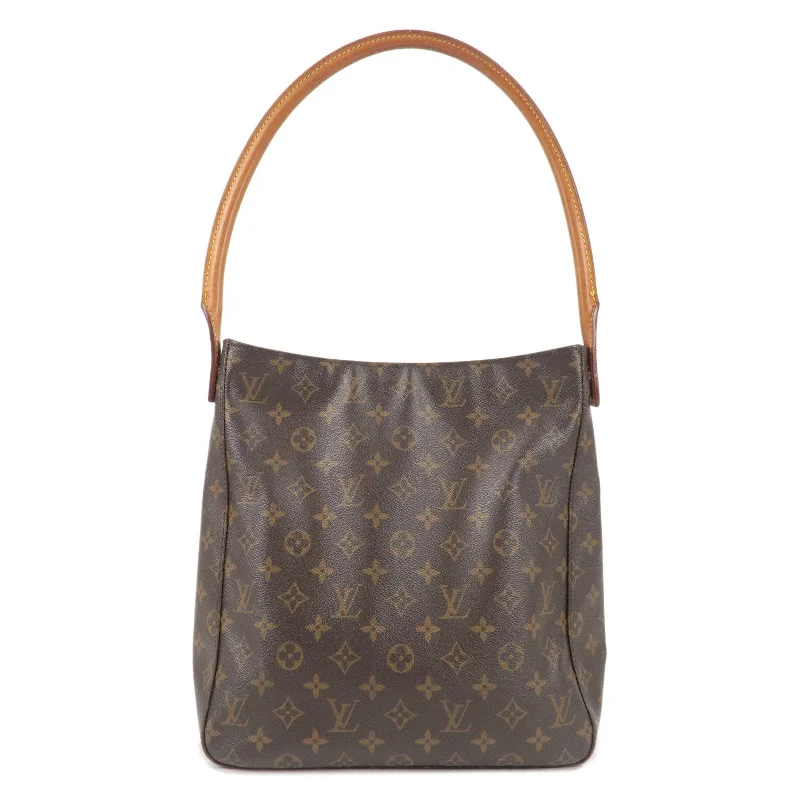 Trendy bucket bags for summerLouis Vuitton Monogram Looping GM Shoulder Bag Hand Bag M51145