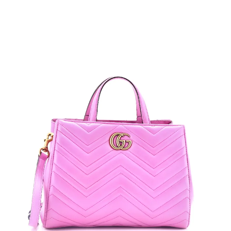 Minimalist leather handbagsGucci Gg Marmont Tote Matelasse Leather