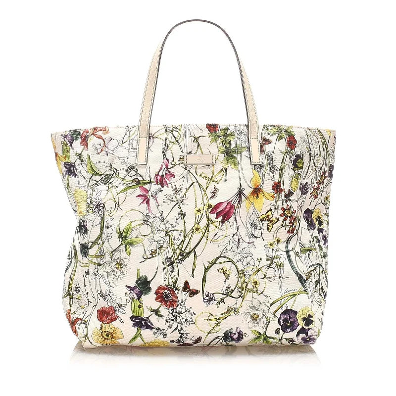 Top-rated backpack brandsGucci Flora Canvas Tote Bag (SHG-15301)