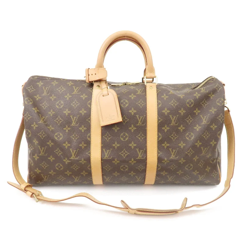 Minimalist leather handbagsLouis Vuitton Monogram Keep All 50 Boston Bag M41416