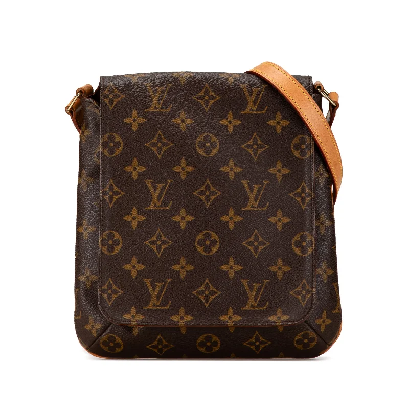 Affordable luxury bags Brown Louis Vuitton Monogram Musette Salsa Short Strap Shoulder Bag