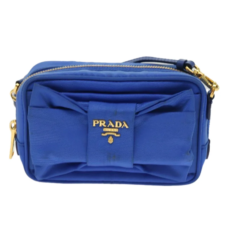 Designer bags with detachable strapsPRADA Shoulder Bag Nylon Blue  64052