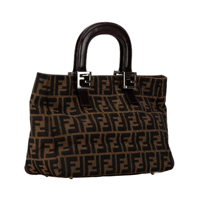 Affordable designer bag dupesBrown Fendi Zucca Canvas Twins Tote