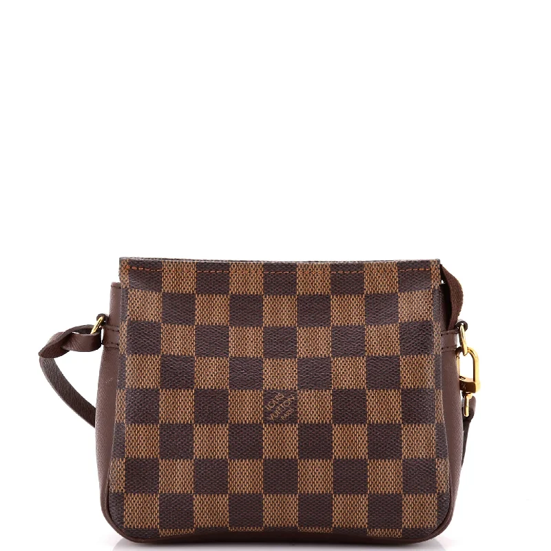 Designer bags with gold hardwareTrousse Make Up Bag Damier