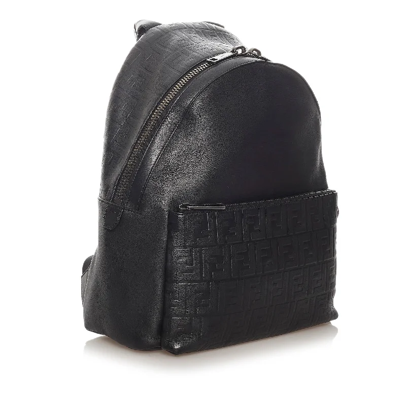 Affordable designer bag dupesFendi Zucca Leather Backpack (SHG-27781)