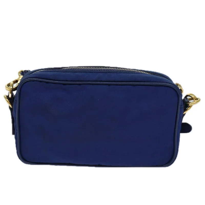 Elegant clutch bags for weddingsPRADA Shoulder Bag Nylon Blue  80581