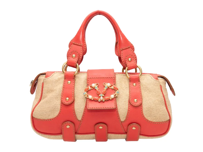 Best-selling designer bags 2025Coral & Beige Valentino Top Handle Tote