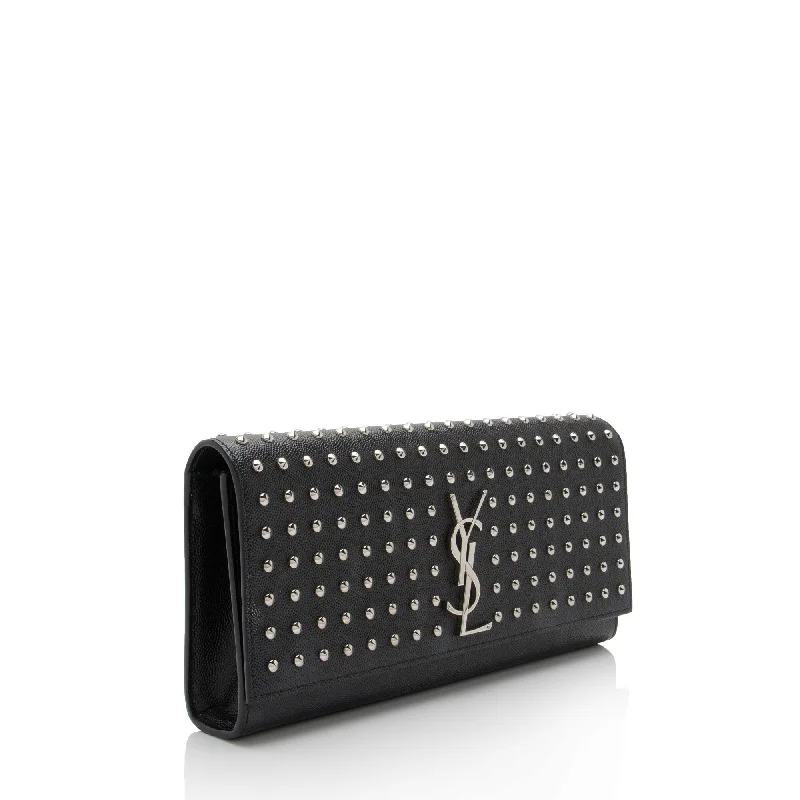 Best bags for weekend getawaysSaint Laurent Grain de Poudre Studded Monogram Kate Clutch nhucIE