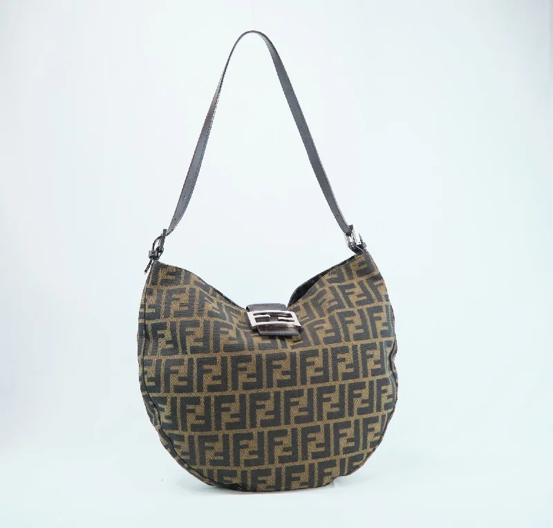 Affordable designer bag dupesFendi Zucca Canvas Hobo Bag - '10s