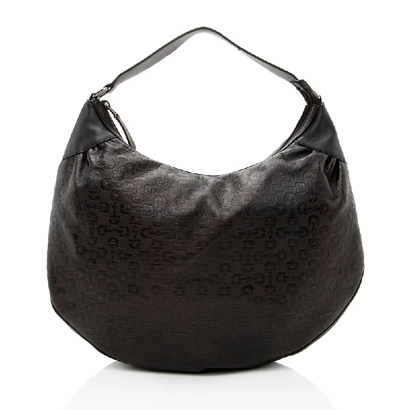 Vintage-inspired handbagsGucci Embossed Leather Horsebit Large Hobo - FINAL SALE