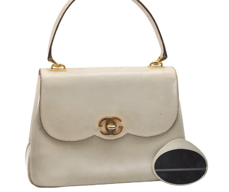 Luxury bags with exotic skinsAuthentic GUCCI Vintage Shoulder Hand Bag Purse Leather White 4329K