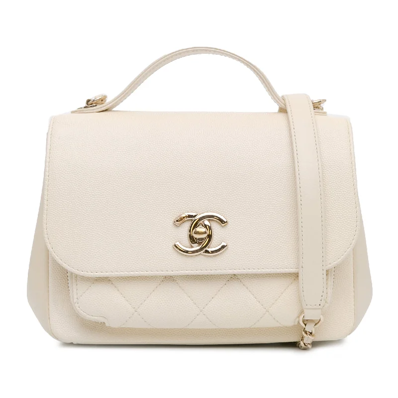 Best-selling designer bags 2025White Chanel Small Caviar Business Affinity Top Handle Flap Satchel