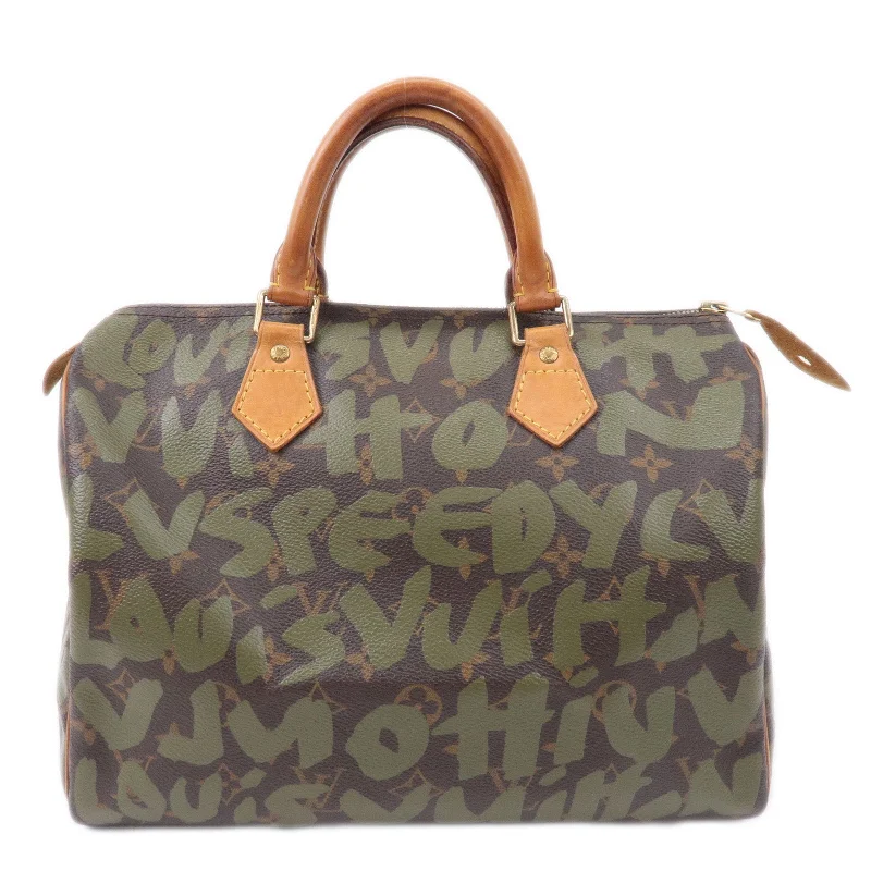 Affordable leather bagsLouis Vuitton Monogram Graffiti Speedy 30 Khaki Brown M92194