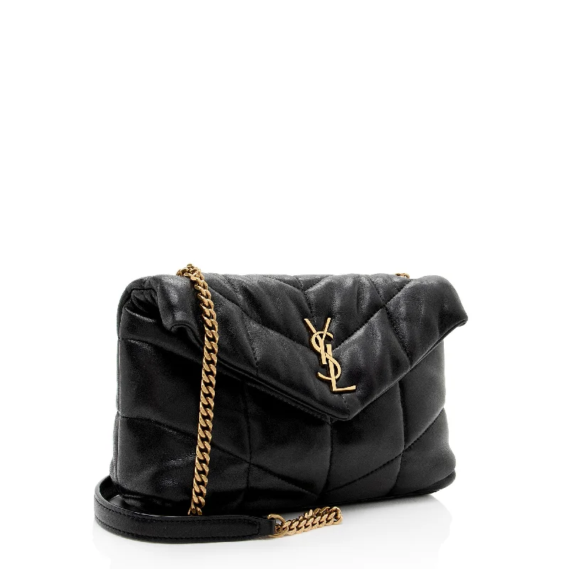 Mini bags for evening outSaint Laurent Lambskin Monogram Puffer LouLou Toy Shoulder Bag QVgJj0