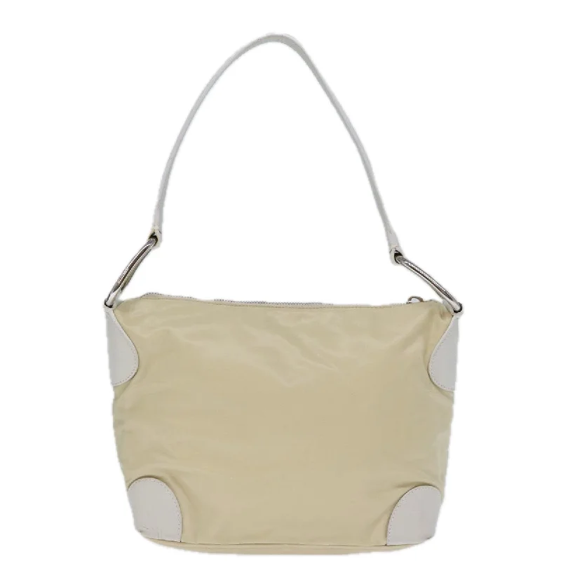 Durable leather bags for daily usePRADA Shoulder Bag Nylon Cream  73203