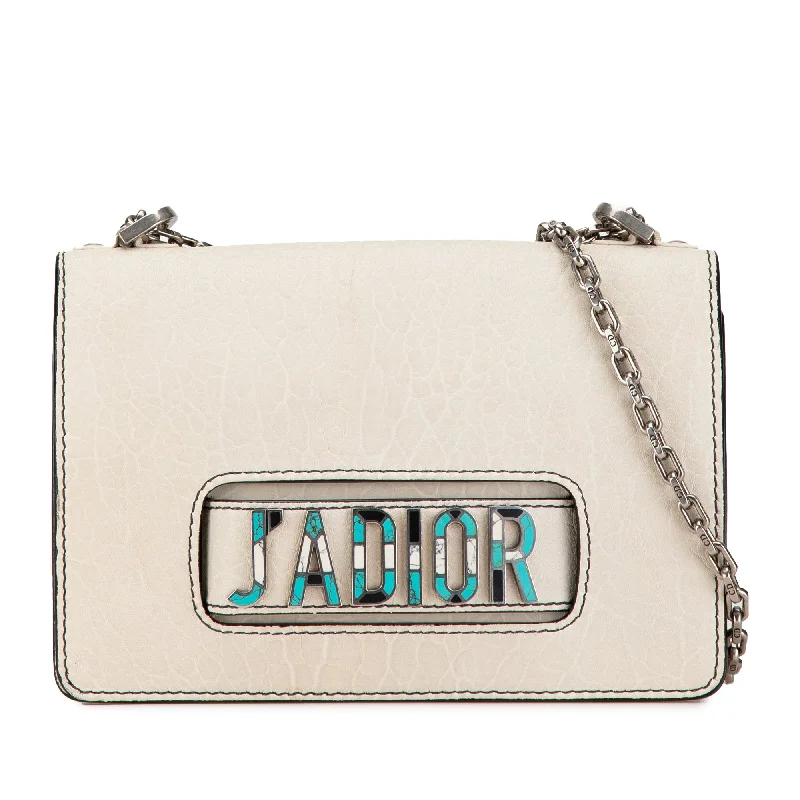 Crossbody bags for everyday useWhite Dior Calfskin Mosaic J'Adior Flap Bag with Chain