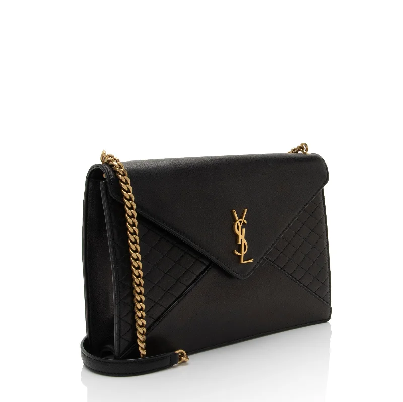 Luxury bags with exotic skinsSaint Laurent Lambskin Monogram Gaby Chain Envelope Bag KQUxzQ