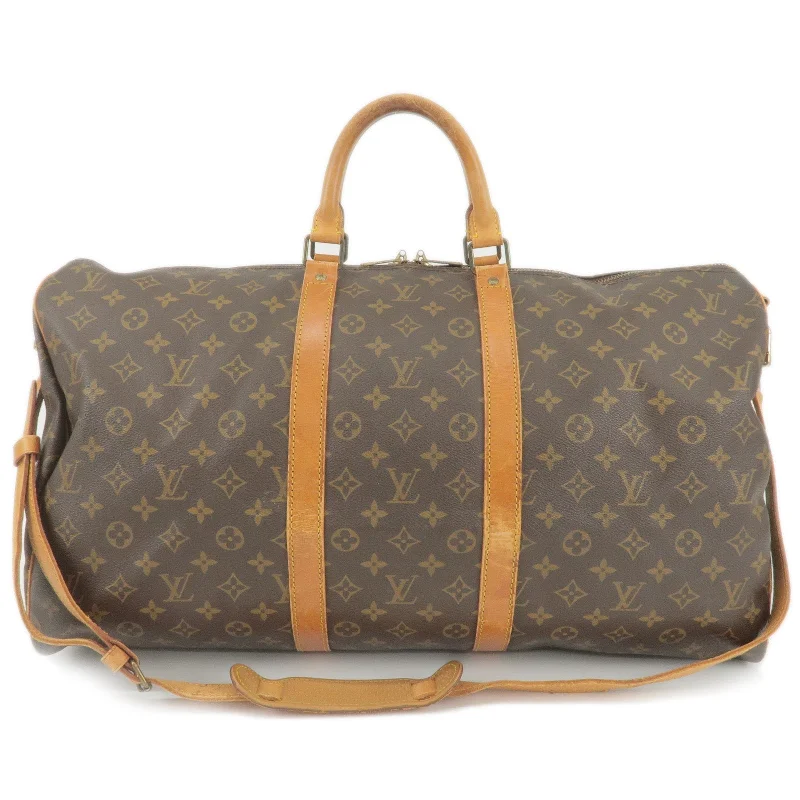 Luxury bags with chain strapsLouis Vuitton Monogram Keep All Bandouliere 55 Boston Bag M41414