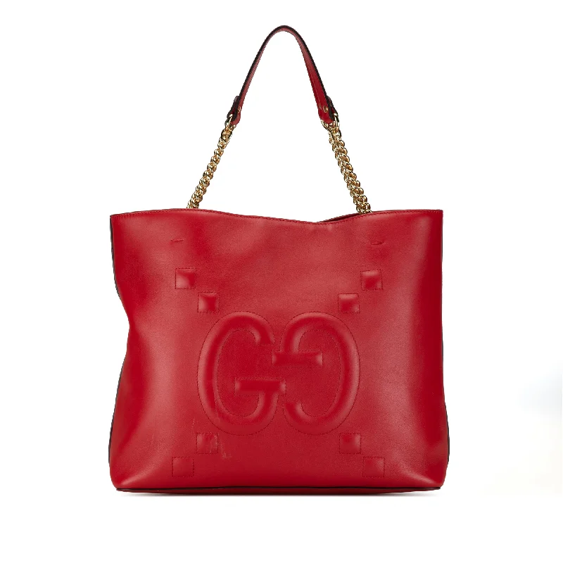 Sustainable fashion bagsRed Gucci Apollo Leather Tote