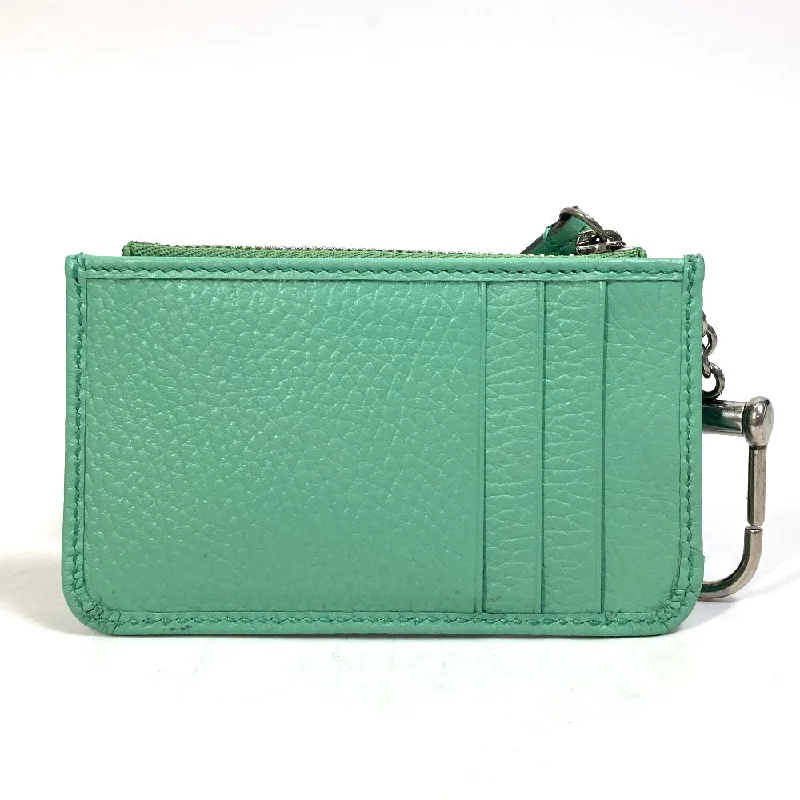 Vegan leather handbagsGUCCI Coin case 701070 leather Green type GG Marmont Women Secondhand