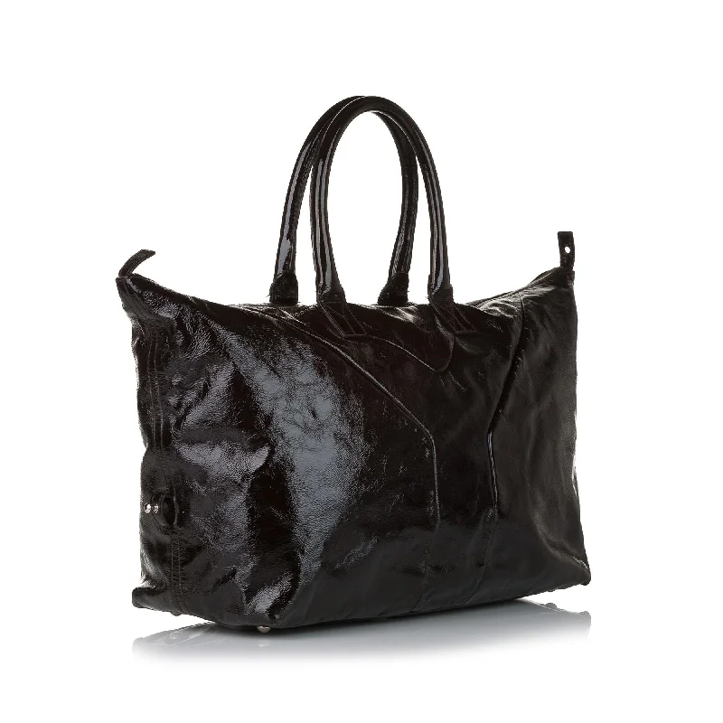 Luxury bags with chain strapsSaint Laurent Easy Y Patent Leather Tote Bag (SHG-31280