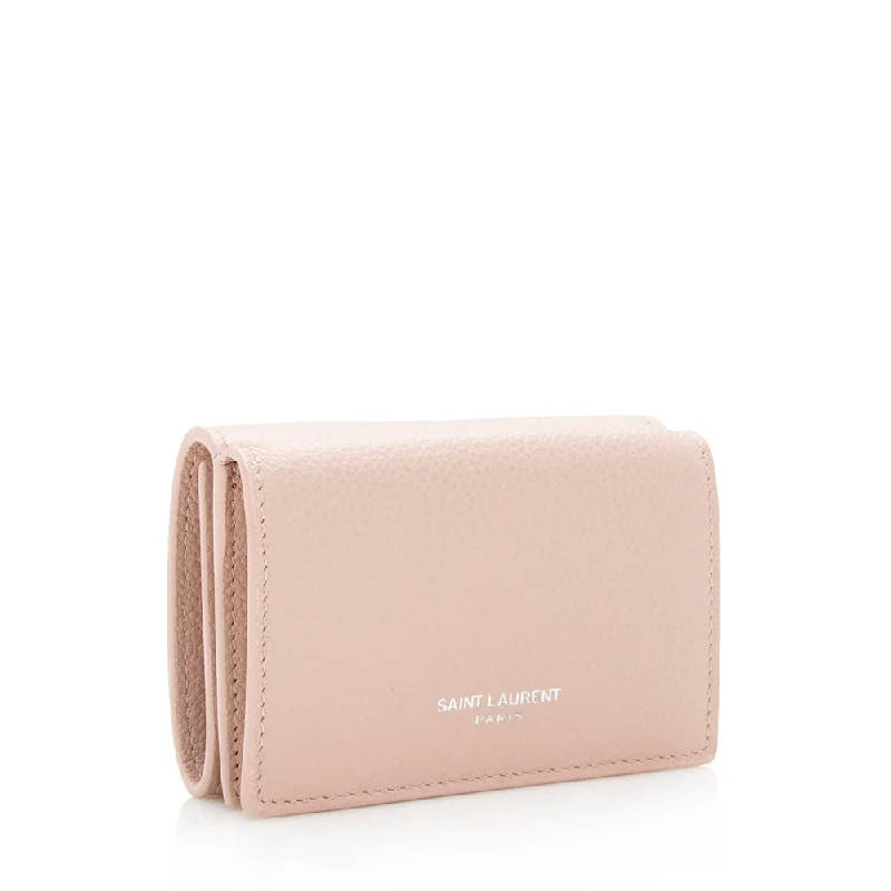 High-quality leather messenger bagsSaint Laurent Grained Leather Tiny Wallet  - FINAL SALE 17878