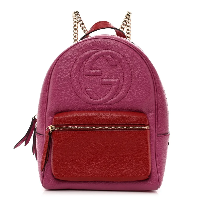 Top-rated backpack brandsGucci Pebbled Calfskin Soho Chain