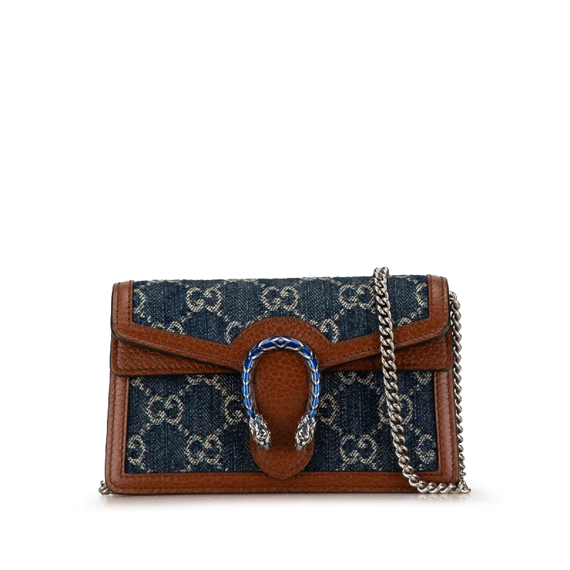 Stylish laptop bags for professionalsBlue Gucci Super Mini GG Denim Dionysus Crossbody Bag