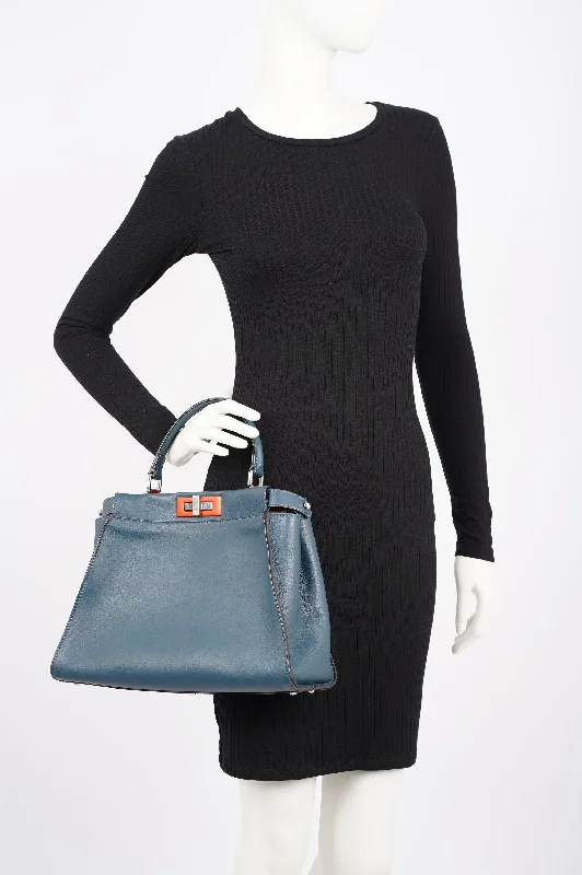 Fendi Womens Peekaboo Navy Medium